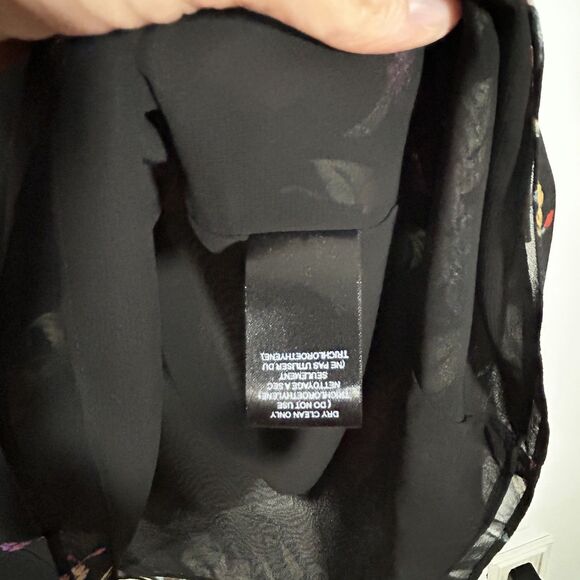 Anthropologie Nanette Lepore Margarita Blouse 100% Silk Size Medium Floral - Picture 7 of 10